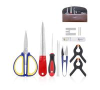 Wisepro Set di 13 attrezzi per intrecciare cestini, fai da te, in rattan, aghi di pino, kit per principianti per la realizzazione di cesti, riparazione di mobili