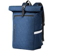 Wiserset Borsa da bicicletta per portapacchi, 22 l, zaino da uomo, multistrato, con scomparto per laptop, 2 in 1, riflettente, colore: blu