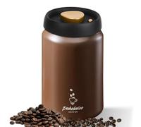 Wiseten 1,2L Barattolo Caffe Ermetico, Contenitore per Caffè in Acciaio Inossidabile con Coperchio e Valvola di Sfiato, Adatto per Chicchi di Caffè, Noci, Cacao e Foglie di Tè