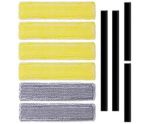 Wiseten 6 Pezzi Accessori Panno in Microfibra e 4 Pezzi Estrattori in Gomma per Aspirapolvere Finestre WV2 WV5 WV 6 Plus, Panno di Ricambio, Labbro di Ricambio
