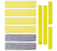 Wiseten Accessori per Aspirapolvere Finestre Kärcher WV6 WV 6 Plus WV7, 6 Pezzi in Microfibra e 4 Pezzi Estrattore Labbro in Gomma Accessori di Ricambio per Kärcher WV6 WV 6 Plus WV7