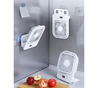 WISFISSH Ventilatore magnetico portatile, 3000 mAh, ultra sottile, da viaggio, con display a LED, pieghevole, girevole, 4 velocità, mini ventilatore personale silenzioso per cucina, palestra, crociera
