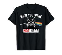 Wish You Were Not Here Funny Cat Maglietta
