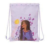 WISH - Zaino a sacco piatto Junior, ideale per bambini di diverse età, comodo e versatile, qualità e resistenza, 26 x 34 cm, colore lilla, viola, Estándar, Casual