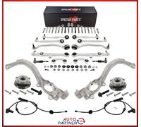 Wishbone Set Rinforzato + Nocca Cuscinetto Ruota Anteriore per Audi A4 B7 Exeo