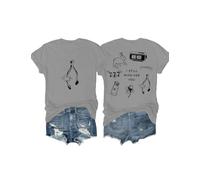 Wishbone Shirt I Still Wish for You Maglietta grafica divertente per donne uomini, Grigio, XXL