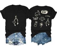 Wishbone Shirt I Still Wish for You Maglietta grafica divertente per donne uomini, Nero-1, L