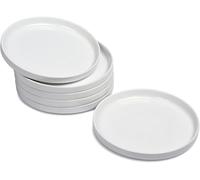 WishDeco Set di 6 piatti piatti piccoli in porcellana bianca, piatti da dessert per antipasti, piatti da insalata per pasta, snack e torte, pane, impilabili, regalo per Natale