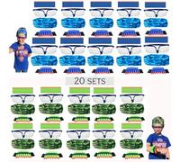 wishery Accessori per forniture per feste Nerf -20 set. Bomboniere di compleanno per bambini Confezione sfusa con freccette, occhiali, maschere e braccialetti per feste di compleanno per ragazzi e