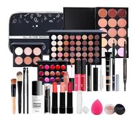 WishesMar Set Trucchi Make Up Completo Donna Cosmetico Kit Viaggio per Occhi, Viso e Labbra - Sorpresa Regalo Trousse di Trucchi con Ombretto Eyeliner Mascara Correttore Rossetto Lucidalabbra