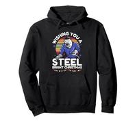 Wishing You A Steel-bright Christmas Saldatura Natale Felpa con Cappuccio