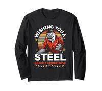 Wishing You A Steel-bright Christmas Saldatura Natale Maglia a Manica