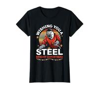 Wishing You A Steel-bright Christmas Saldatura Natale Maglietta