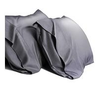 WishSmile Cooling Queen - Set di 2 federe per cuscini traspiranti, fresche e setose, in rayon derivate da tessuto di bambù, traspiranti per chi dorme caldo, delicate sui capelli e sulla pelle, colore