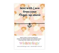 WishStrings Angel Collection - Braccialetti dei desideri | Regali con angelo custode | Ricordi premurosi a meno di £5, Misura unica, Ambra, Zirconia cubica
