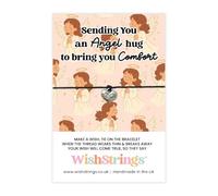 WishStrings Angel Collection - Braccialetti dei desideri | Regali con angelo custode | Ricordi premurosi a meno di £5, Misura unica, Ambra, Zirconia cubica