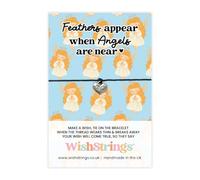WishStrings Angel Collection - Braccialetti dei desideri | Regali con angelo custode | Ricordi premurosi a meno di £5, Misura unica, Ambra, Zirconia cubica