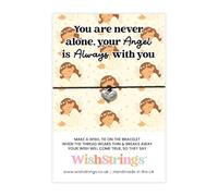 WishStrings Angel Collection - Braccialetti dei desideri | Regali con angelo custode | Ricordi premurosi a meno di £5, Misura unica, Ambra, Zirconia cubica