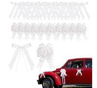 WISIRENT 80 Fiocchi Bianchi Matrimonio, 50 Pezzi Fiocchi Auto Matrimonio 30 Pezzi Coccarde Auto Matrimonio, Fiocchi Matrimonio per Matrimoni, Natale, Feste, San Valentino Decorazione e Compleanno