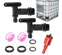 WISIRENT - Rubinetto Tanica Plastica 2 Pezzi, Serbatoio Acqua Piovana Giardino (3/4in)