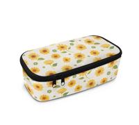 Wismoutput Astuccio per bambini, grande capacità, organizer da viaggio, per la scuola elementare elementare, per ragazze e ragazzi, Girasole, Astuccio