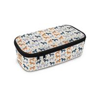 Wismoutput Astuccio per bambini, grande capacità, organizer da viaggio, per la scuola elementare elementare, per ragazze e ragazzi, Cartone animato, Astuccio