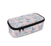 Wismoutput Astuccio per bambini, grande capacità, organizer da viaggio, per la scuola elementare elementare, per ragazze e ragazzi, Colibrì Fiore, Astuccio