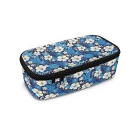 Wismoutput Astuccio per bambini, grande capacità, organizer da viaggio, per la scuola elementare elementare, per ragazze e ragazzi, Motivo floreale tropicale., Astuccio