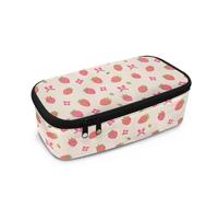 Wismoutput Astuccio per bambini, grande capacità, organizer da viaggio, per la scuola elementare elementare, per ragazze e ragazzi, Fiore di fragola., Astuccio
