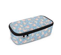 Wismoutput Astuccio per bambini, grande capacità, organizer da viaggio, per la scuola elementare elementare, per ragazze e ragazzi, Blu Pony Arcobaleno, Astuccio