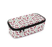 Wismoutput Astuccio per bambini, grande capacità, organizer da viaggio per la scuola elementare, per ragazze e ragazzi, Rosso ciliegia, Astuccio