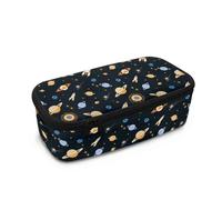 Wismoutput Astuccio per matite per bambini, grande capacità, con cerniera, per la scuola elementare, per ragazze e ragazzi, materiale scolastico, Galaxy Planet, Astuccio