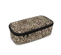 Wismoutput Astuccio per matite per bambini, grande, con cerniera, per la scuola elementare, per ragazze e ragazzi, Stampa leopardata, Astuccio