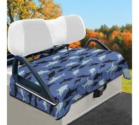 Wismoutput Coprisedili per carrello da golf, con stampa di squali, coperta per seggiolino auto, a prova di sudore, per viaggi e sport, per 2 persone