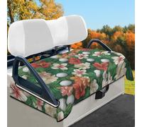Wismoutput Golf Ball Tropical Flower Sightseeing Car Seat Covers Golf Cart Mat Universal Seat Covers per Club Cars 2 Passeggeri Golf Cart Seat Blanket Golf Accessori