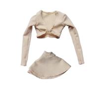 wisoolkic 1/6 Camicia a maniche lunghe e gonna per figure femminili da 12 pollici, accessorio colore della pelle, colore della pelle, 5 cm