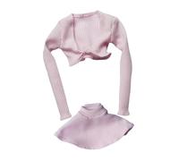 wisoolkic 1/6 Camicia a maniche lunghe e gonna per figure femminili da 12 pollici, accessorio colore della pelle, Rosa, 5 cm