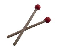 wisoolkic Bacchette per percussioni, mazze in gomma, xilofono a percussione, mazze per campane, impugnatura comoda, bacchette in legno con finitura liscia per xilofono a campane, Rosso, 18.5x2.5 cm