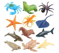 wisoolkic Creature Modello di simulazione Decorazioni per la casa Modello di delfino Collezionista Creatura Bambini Racconto storie Puntelli Decorazione regalo animale Figure Tartaruga