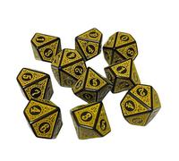 wisoolkic Dadi poliedrici Dadi a 10 facce Set di D10 Giochi da tavolo per l'insegnamento della matematica Riunioni di famiglia Fidanzamento I poliedrici sono regali per gli amanti dei giochi da tavolo