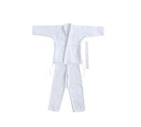 wisoolkic Dobok da Judo, uniforme traspirante da Jiu Jitsu per allenamento di combattimento e competizione, bianco 155 cm , Bianco , 155 centimetri