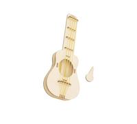 wisoolkic Giocattoli puzzle in legno, chitarra in legno, strumento basso, liberare la creatività attraverso l'esperienza musicale fai da te, kit per chitarra fai da te. Questo prodotto è strumento