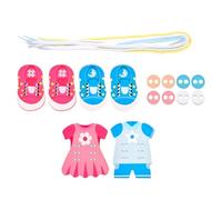 wisoolkic Giocattolo dinamico per i lacci delle scarpe, mescolato con attività per l'asilo nido per i lacci delle scarpe, supporto per la crescita dell'apprendimento precoce, gioco di