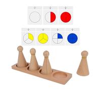 wisoolkic Giocattolo per lo sviluppo dei bambini con divertenti puzzle per l'apprendimento delle frazioni che aiutano i bambini a comprendere i concetti di matematica attraverso il gioco creativo e