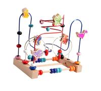 wisoolkic Il giocattolo educativo multifunzionale a forma di cerchio arricchisce il tempo di gioco del bambino con attività labirinto perline con montagne russe colorate. giocattolo colorato delle