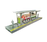 wisoolkic Il modello in miniatura della stazione di attesa dell'autobus migliora il tempo di gioco dei bambini con una coinvolgente collezione scenari realistici e accessori. Scena architettonica per