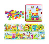 wisoolkic Il set di pannelli forati a mosaico per bambine stimola la creatività e il riconoscimento dei colori durante gioco. I pannelli forati a mosaico stimolano la gioia dei bambini. I giocattoli