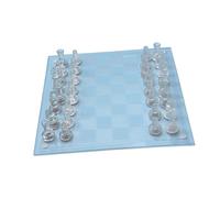 wisoolkic Il set di scacchi in vetro offre un'esperienza di gioco da tavolo e fluida per gli appassionati strategia e le famiglie. Set scacchiera smerigliata in cristallo per adulti.