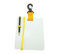 wisoolkic Lavagnetta subacquea Strumento di comunicazione subacquea essenziale per i subacquei che semplifica la condivisione dei messaggi Lavagna con matita Lavagnetta, Bianco, Giallo, 18.3x14.7 cm