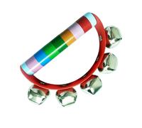 wisoolkic Mini tamburello allegro, strumento musicale con suono fluido, gioco educativo per bambini piccoli, tamburello in legno, esercizio per bambini, capacità di entrambe le mani e cervello